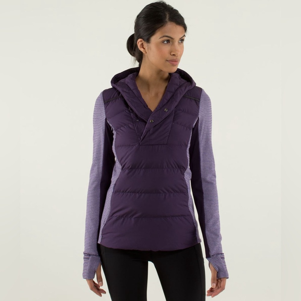 Lululemon Athletica Fluff Off Down Pullover Jacket Deep Zinfandel Size 6